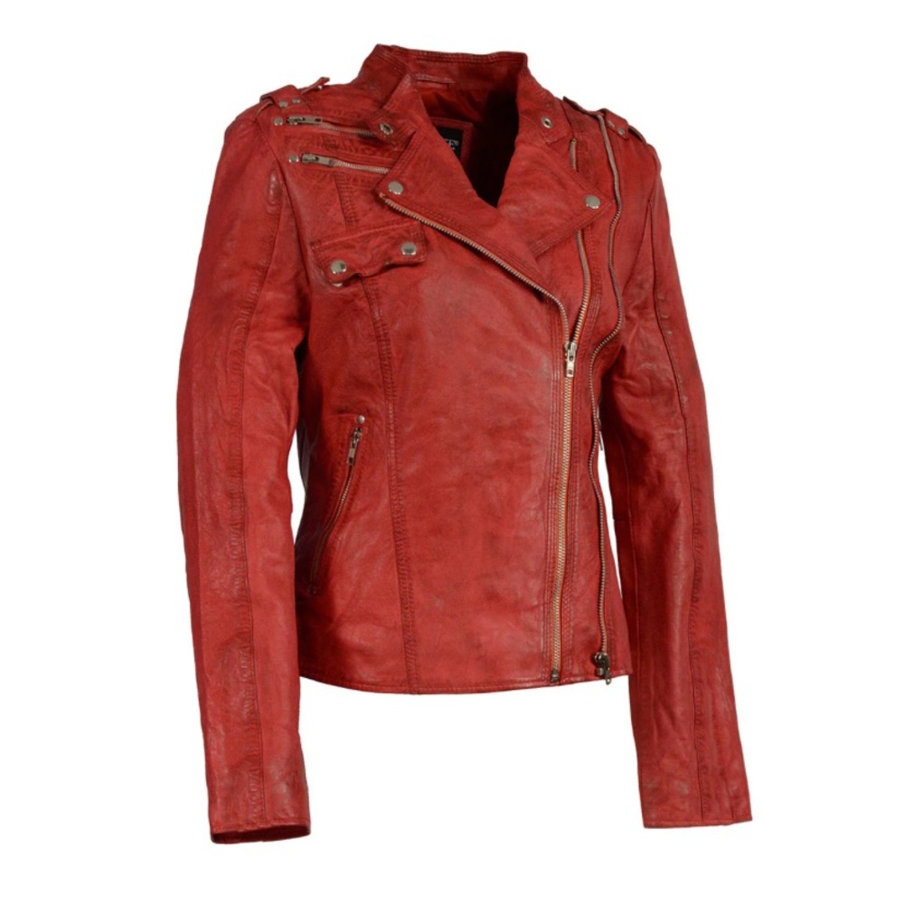 Milwaukee Leather red motorcycle jacket
Size XS.